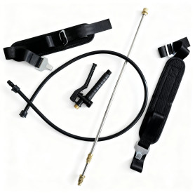 SET (KIT) PENTRU POMPA DE STROPIT, TIJA CAPAT DREPT, FURTUN, MANER CU FILET METALIC, BRETELE