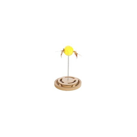 Jucarie interactiva pentru pisici Flamingo Kitty circuit cu minge si fulg 20x28 cm
