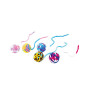 Jucarie pisici - Ghem de plus cu clopotel 6 cm - Set 5 bucati