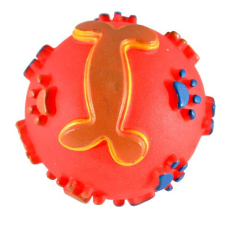 Jucarie pentru caini si pisici - Minge cu labute si os 8 cm - 1 bucata