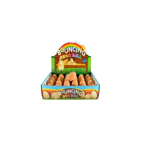 Jucarie pentru caini si pisici - minge tip ou - set 24 bucati ( 6x4 cm )