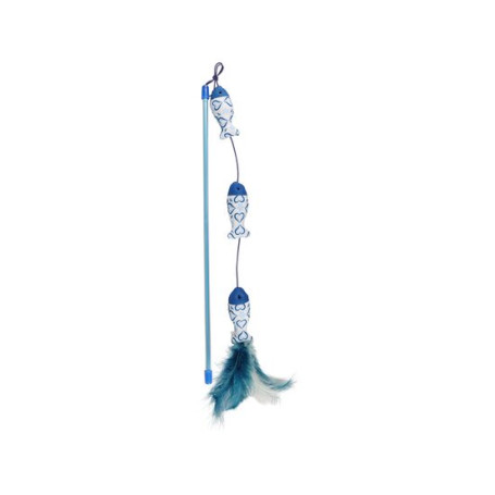 Jucarie pentru pisici - Flamingo undita cu 3 pesti - 45 cm