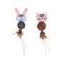 Jucarie pentru pisici Flamingo Chayenne Clopotel si Catnip - 27x7.2cm - 1 bucata