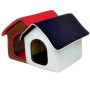 Culcus pisici si caini Casuta Textila Orlando Grena - Rosu 43X38X42 cm