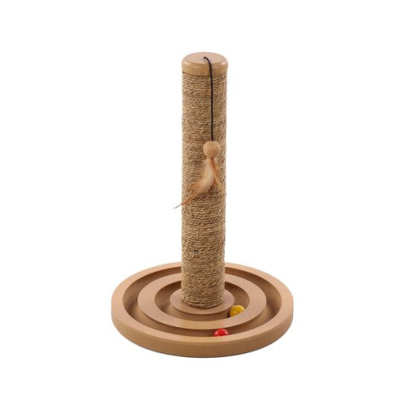 Jucarie pisici Flamingo cu Sisal pentru pisici - ascutit gheare si suport rotund 30x30x46(h)cm